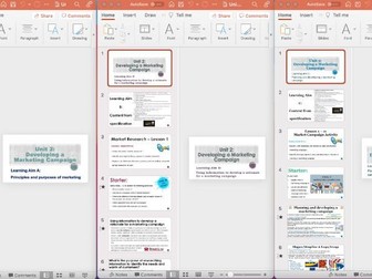 BTEC Business Level 3 - Unit 2 (Developing a Marketing Campaign)