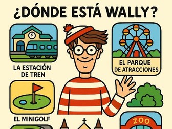 ¿Dónde está Wally? Town Places & Directions (Spanish | KS3 | Present Tense -ar)