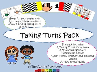 Social skills: Taking Turns Pack - Including Social Story, Visuals and more...
