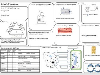 AQA Biology Cell Structure Revision Mat