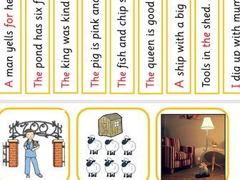 Phonics Reading Matching Games - RWI Set 1 inc Special Friends