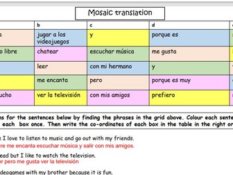 El tiempo libre- Mosaic Translation