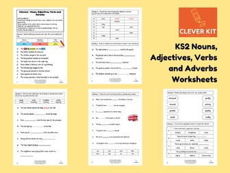 KS2 Nouns, Adjectives, Verbs and Adverbs Worksheets
