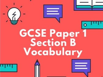 GCSE AQA English Language Paper 1 Section B Vocabulary
