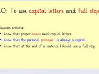 Sentence composition and GPS Lesson slides (8 POWERPOINTS)