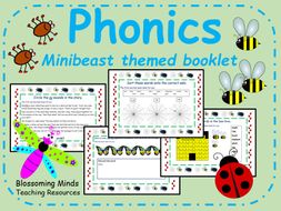 Phonics phase 5 booklet (20 pages) - minibeast/creepy-crawly theme