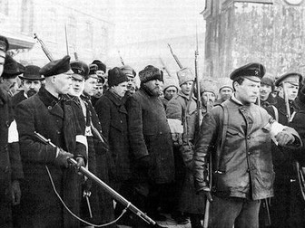 1917 February Revolution.  Student Notes with questions and answers.  Model answers.