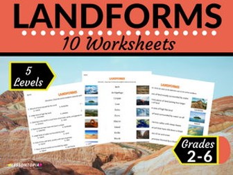 Landforms | Geology | Worksheets