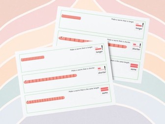 Length Play Dough Cards