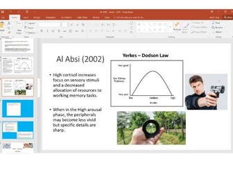 Edexcel A Level Psychology - Criminal - Stress (Eye Witness Testimony)