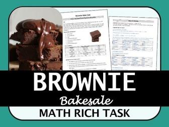 Maths Rich Task | Brownie Bake Sale | Proportional Reasoning