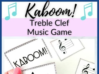 Treble Clef Kaboom // Centers Game for Primary Music