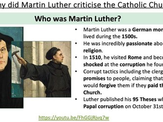 Martin Luther Protestantism lesson