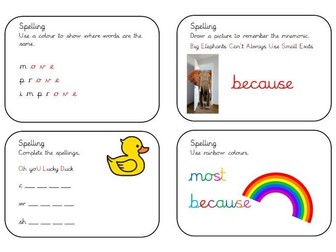 Year 2 common exception spelling challenges