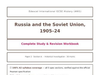Edexcel IGCSE History 4HI1 | Russia 1905–24 Workbook
