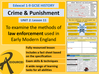 GCSE History Edexcel: Crime & Punishment - Early Modern Law Enforcement (Lesson 11)