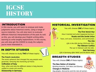 IGCSE History student course poster