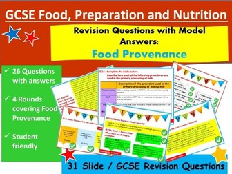 GCSE Food Revision: Mock Questions with Model Answers - Food Provenance