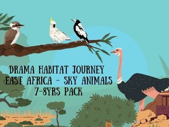Drama Habitat Journey - East Africa Sky Animals:  7-8yrs Pack