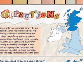 Book Genre Escape Room Lesson and Worksheets