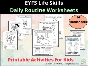 Daily Routine Life Skills Worksheets