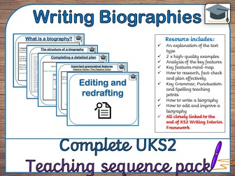 Complete Biographies teaching sequence (UKS2)