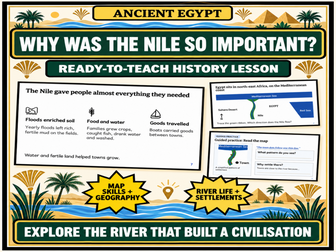 Ancient Egypt: Life Beside the Nile PowerPoint | KS2 History Lesson and Activities