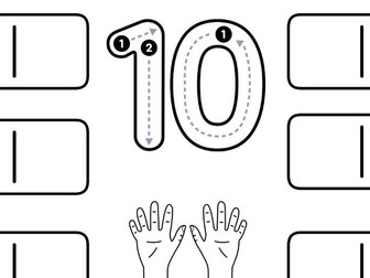 9 & 10 Domino playdough mat