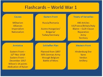 Flash cards - World War 1