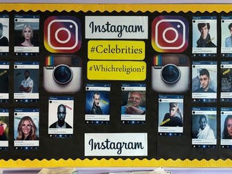 Religious Studies Instagram celebrities full classroom display