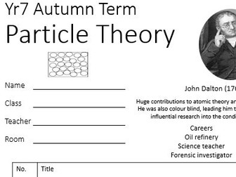 Particle Theory - 12 lessons and work booklet
