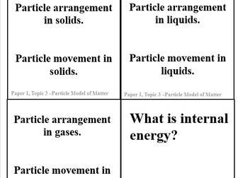 Unit 3 -Particle Model of Matter flashcards (AQA 1-9 Combined Science)