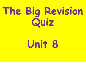 Edexcel Unit 8 Revision Quiz