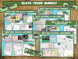 KS3 Slave Trade 6 Lesson Bundle