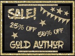 Gold Author Design Clipart