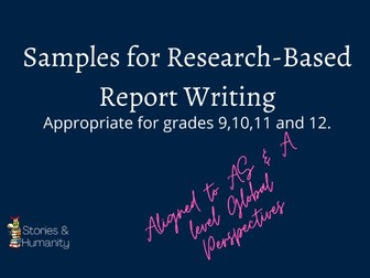 Samples for Research Based Report Writing