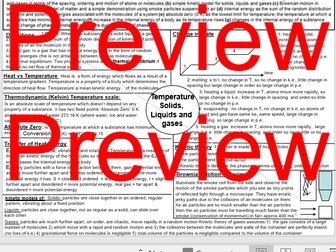 OCR Physics A Level Temperature and states of matter revision slide