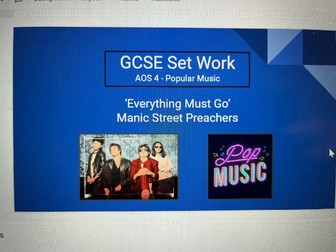 WJEC GCSE Music Set Work (Everything Music Go - Manics)