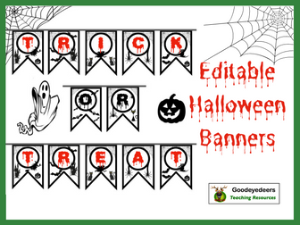 Editable Halloween Banners