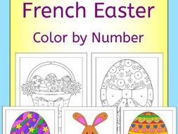 French Easter Color by Number