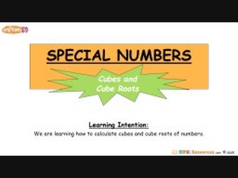 Cube Numbers & Cube Roots: Differentiated + Editable PPT + Codebreaker L2