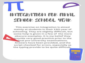 INTEGRATION FOR FINAL SENIOR SCHOOL YEAR
