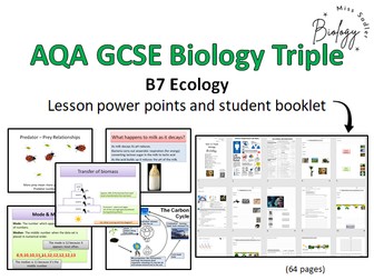 AQA B7 Ecology Biology Triple (approx 16 lessons)