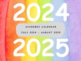Academic Calender - July 2024 to August 2025