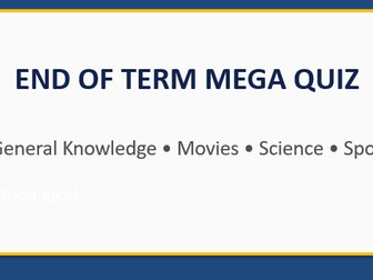 2026 Bumper End of Year Quiz