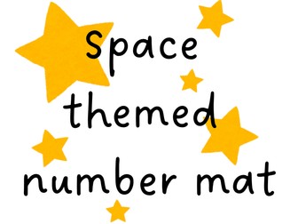 Space themed number mats