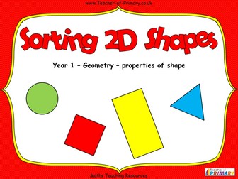 Sorting 2D Shapes - Year 1