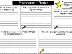 Measurement Activity - iGCSE Physics | Teaching Resources