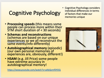 Edexcel A Level Psychology Individual Differences Developmental Psychology bundle