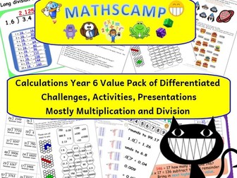 Calculations Year 6 Four Operations Value Pack